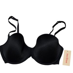 THIRDLOVE NWT Classic T-Shirt Bra 32D 1/2 Black
